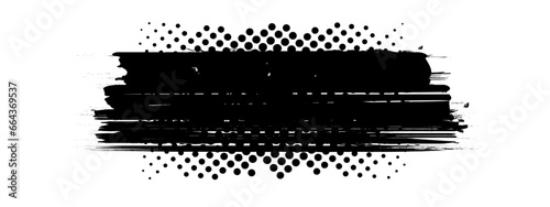 Grungy Vector Paint Brush Stroke Halftone Pattern Transparent Background PNG
