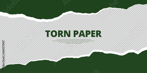 Torn paper blank banner or poster design with ripped cut effect empty text or design space design vector illustration