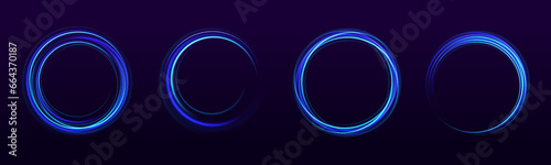 Abstract ring background with luminous swirling backdrop. Glowing spiral. Glowing blue circle.  isolated set of round sparks or round lights.The energy flow tunnel. shine round frame with light circle