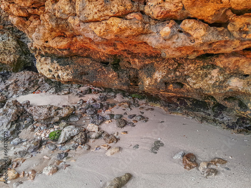 rocks in the sea at East Java beach