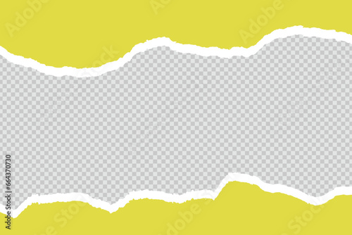 Torn paper blank banner or poster design with ripped cut effect empty text or design space design vector illustration
