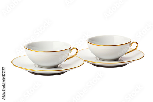 Minimal Tea Set Isolated on a Transparent Background