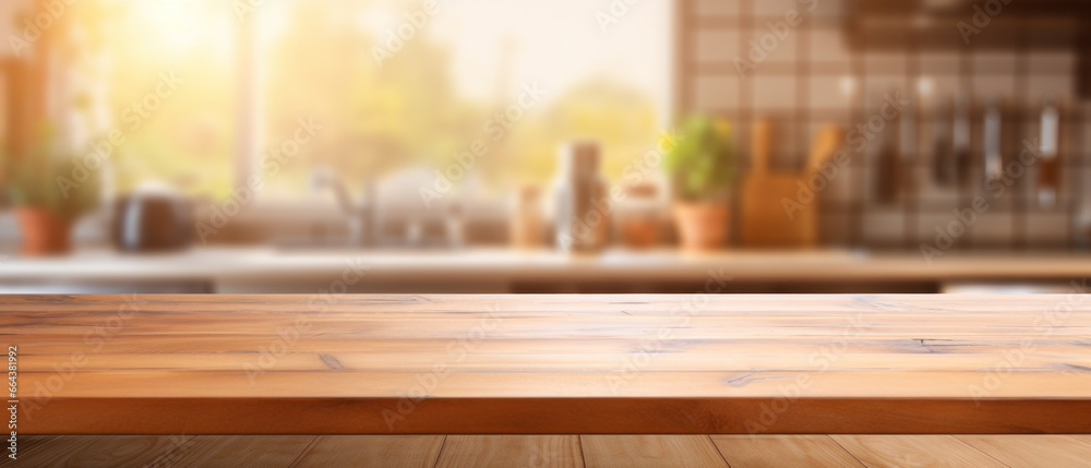 Empty kitchen table Empty kitchen table