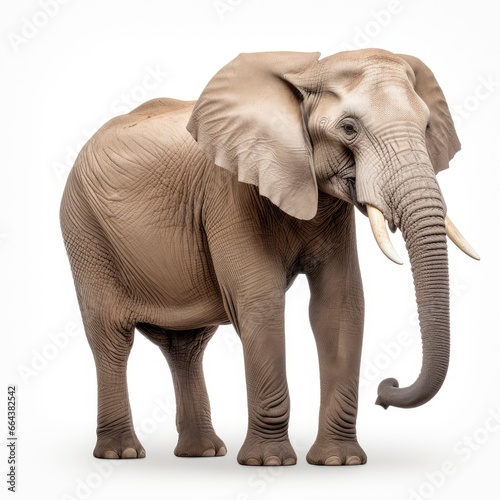Elephant on white background  AI generated Image