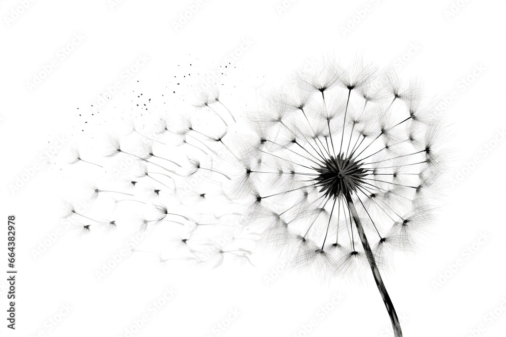 Plant blowball freedom dandelion macro
