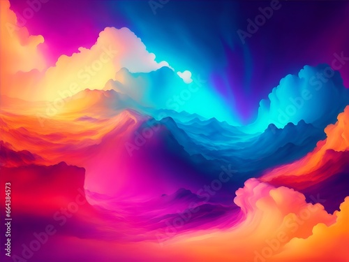 Abstract bright color climate change atmosphere background