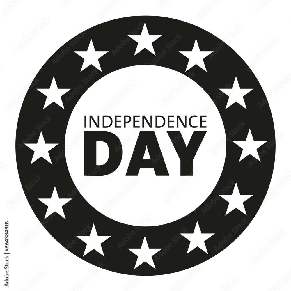 4th July icon badge. USA Independence Day. 4th July icon badge. USA Independence Day.