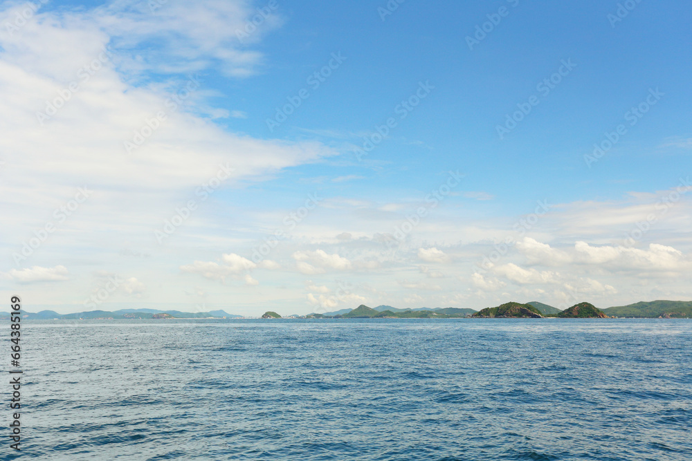 Blue sky and sea view in beauty of the landscape.