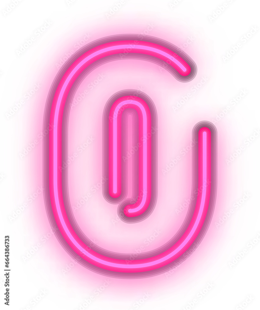 Pink neon light effect number typography design Pink neon light effect number typography design