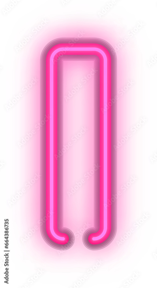 Pink neon light effect number typography design Pink neon light effect number typography design