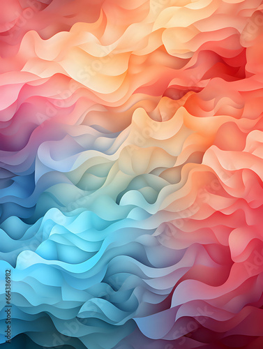 abstract colorful rainbow background with waves © Kinga