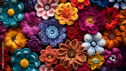 textile woven flowers