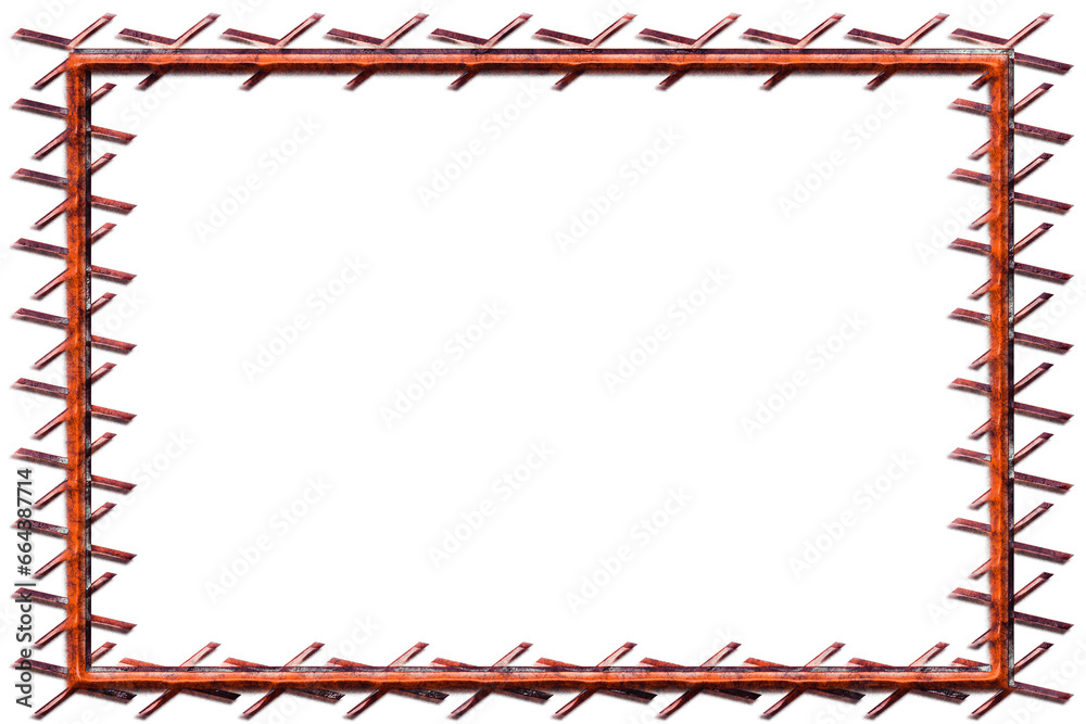 Destroyed and grunge metal- photo frame. 3d illustration Destroyed and grunge metal- photo frame. 3d illustration