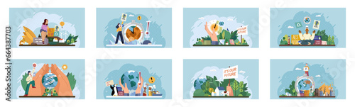 Climate change. Save the planet. Vector illustration Celebrate World Environment Day by supporting initiatives that promote sustainability Embracing sustainability is key to addressing challenges