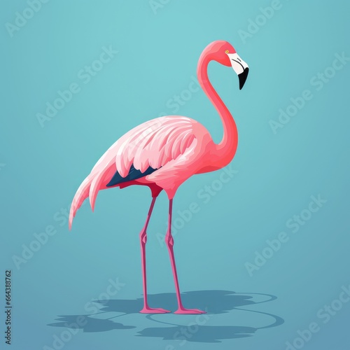 Flamingo illustration  AI generated Image