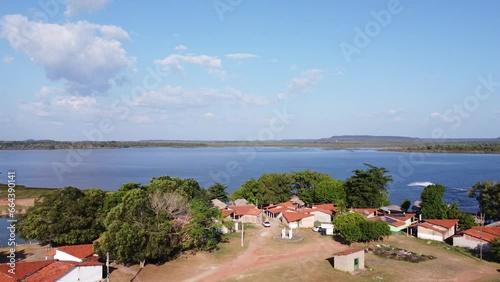 Vista aérea da Barragem do Bezerro em José de Freitas Piauí photo