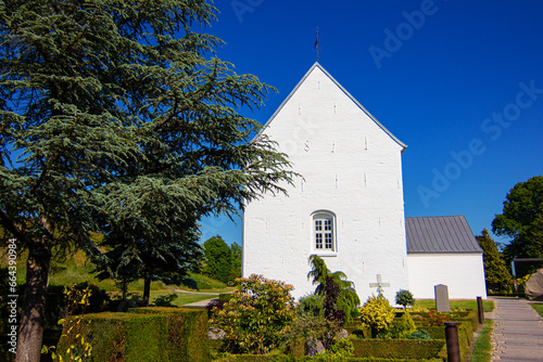 Jelling Church in Jelling village at North Jutland, Denmark. UNESCO World Heritage Site