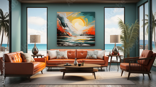 Mid-century modern inspired living room