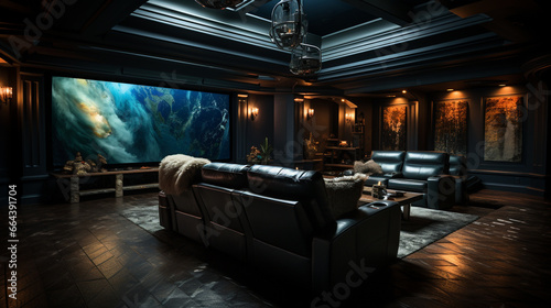 Modern and sleek home theater © Putrasatria