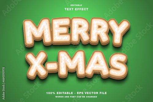 Merry Xmas Editable Text Effect Gingerbread Style
