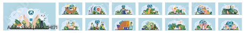 Climate change. Save the planet. Vector illustration Celebrate World Environment Day by supporting initiatives that promote sustainability Embracing sustainability is key to addressing challenges