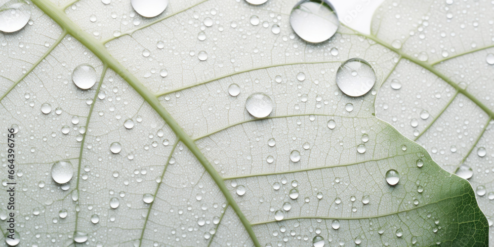 Fototapeta premium close up of waterdrops on leaf