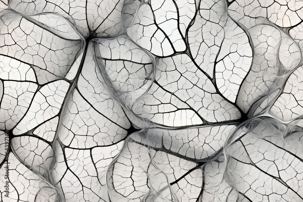 Obraz premium Ornamental black pattern mandala design and white leaf background