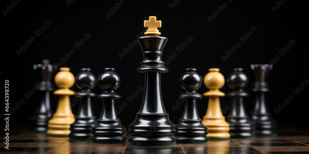 black and gold chess pieces on a chessboard black and gold chess pieces on a chessboard