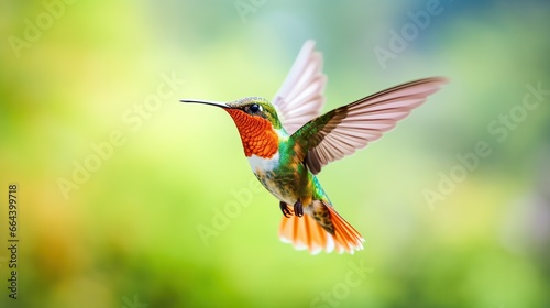 Wide-billed Hummingbird. background © ellisa_studio