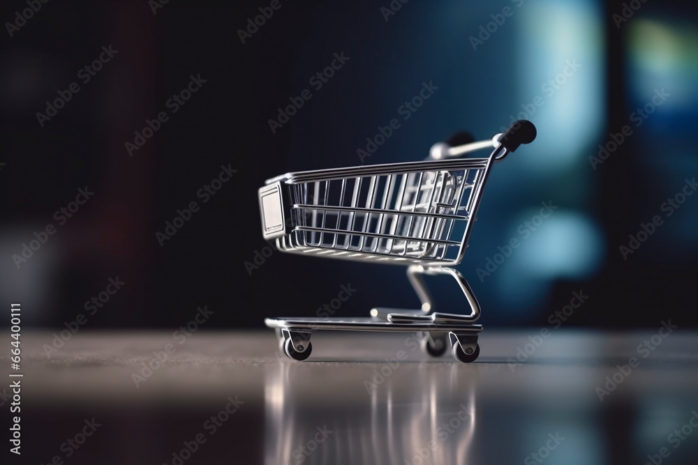 Small shopping cart. AI Generated	
