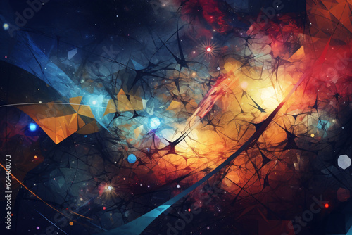 Abstract Cosmic Futuristic Background Graphic Illustration