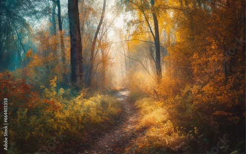 autumn forest in the morning © PaperToPixel