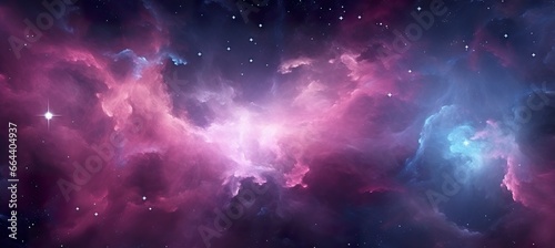 Galaxy texture with stars and beautiful nebula in the background, pink and gray. © Dibos