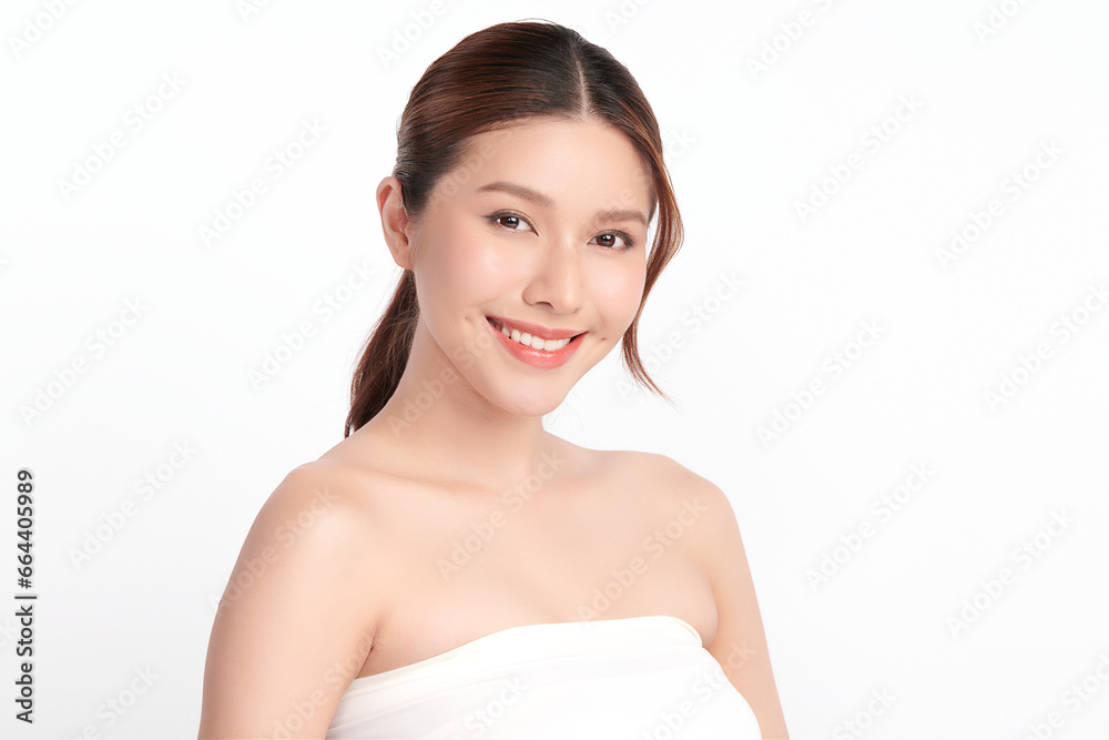 Beautiful young asian woman with clean fresh skin on white background, Face care, Facial treatment, Cosmetology, beauty and spa, Asian women portrait. Beautiful young asian woman with clean fresh skin on white background, Face care, Facial treatment, Cosmetology, beauty and spa, Asian women portrait.