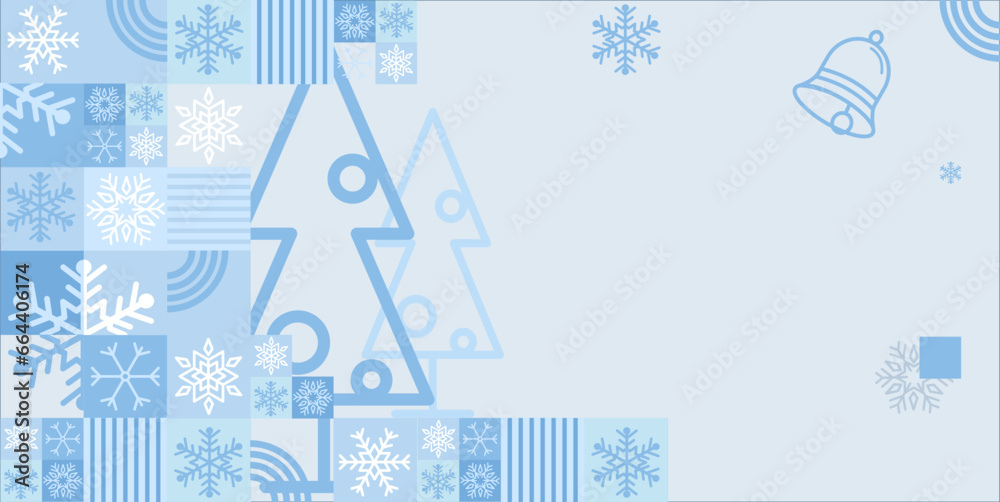christmas background, winter banner, illustration. festive Christmas tree