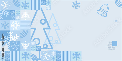 christmas background, winter banner, illustration. festive Christmas tree