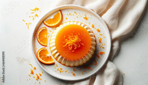 Citrus Elegance  Velvety Orange Pudding Delight