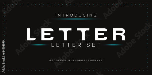 LETTER special and original font letter design. modern tech vector logo typeface for company.
