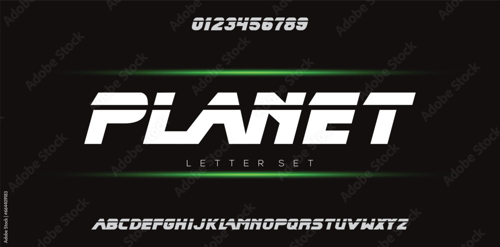 PLANET special and original font letter design. modern tech vector logo typeface for company.