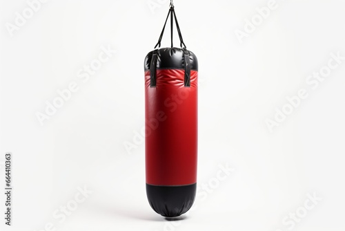 A red punching bag isolated on a white background © Tarun
