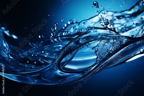 Water splash in a circle blue colors banners