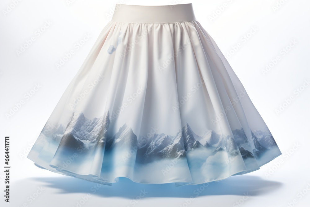 Obraz premium A white blue skirt isolated on a white background