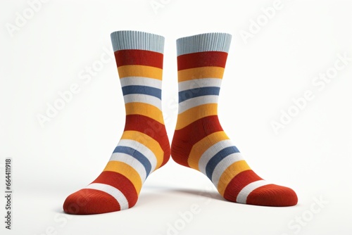 Colorful socks isolated on a white background