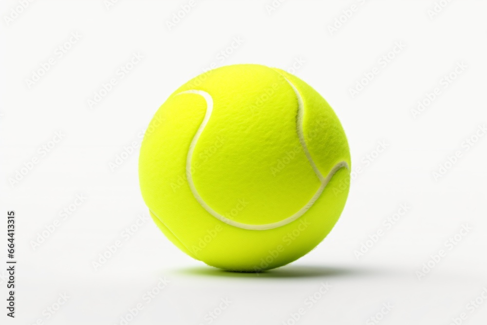 A tennis ball isolated on a white background