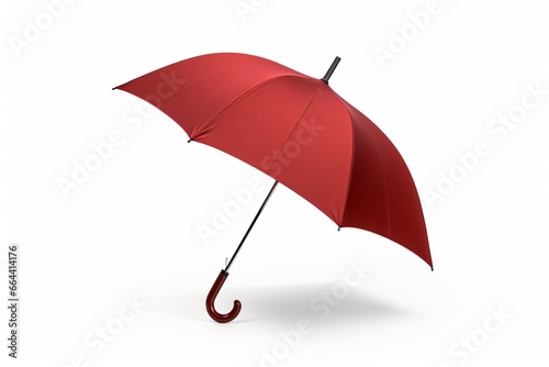 A red umbrella isolated on a white background