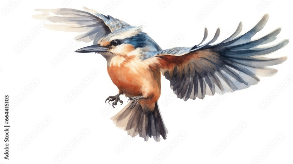 Naklejka premium Watercolor illustration of a bird