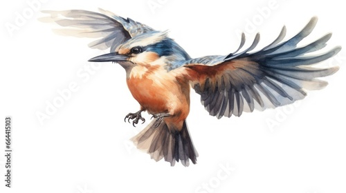 Watercolor illustration of a bird © DigitalMuseCreations