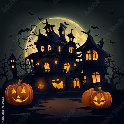 halloween party illustration background