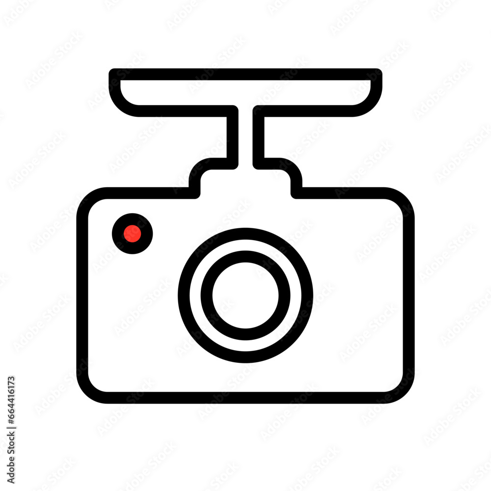 Simple Dashcam icon. Dashboard camera icon. Vector. Simple Dashcam icon. Dashboard camera icon. Vector.