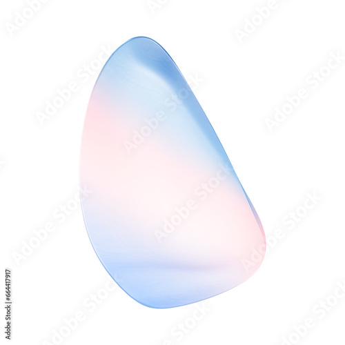 Blue Abstract Transparent Blob